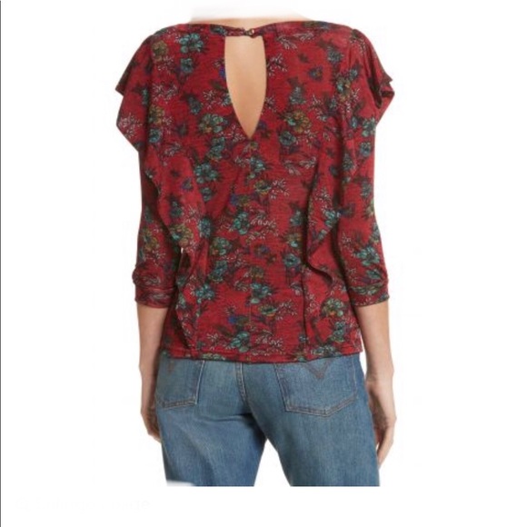 Free People Red Dock Street Shirt - Picture 2 of 5